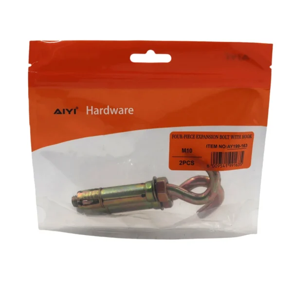 Four-Piece expansion bolt with hook 2pcs M10 AY199-163