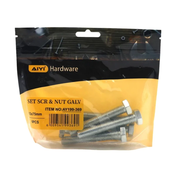 Set Scr& Nut Galv 12*75 AY199-369