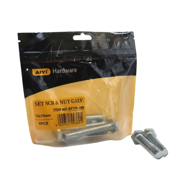 Set Scr& Nut Galv 12*75 AY199-369
