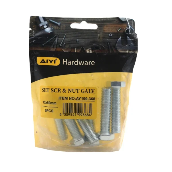 Set Scr& Nut Galv 12*50 AY199-368
