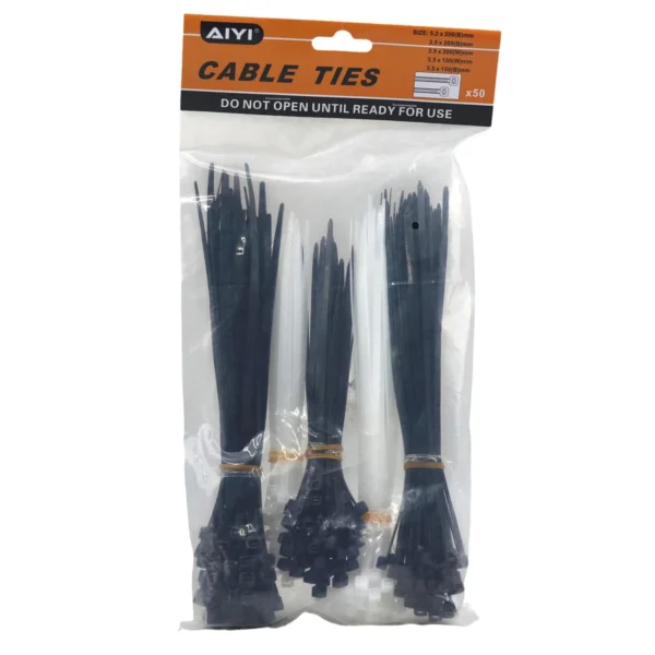 AIYI 5-in-1 Cable Ties Assorted Pack 250 Pieces AY123-068
