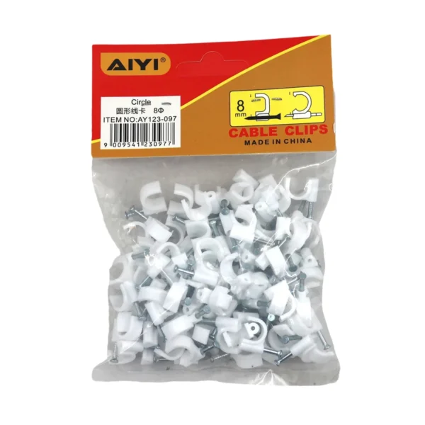 AiYi Cable Clip Round 8mm AY123-097