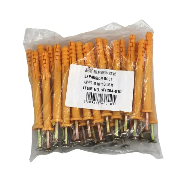 10x100mm Wall Plug & Screw Set 500g Pack, Wall Anchors AY264-010