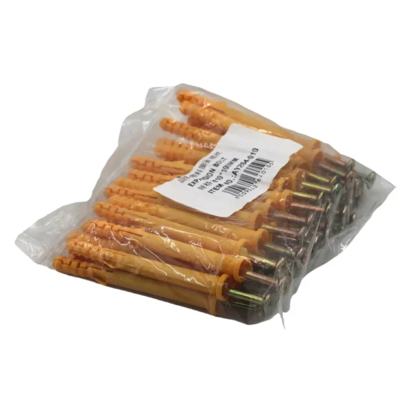 10x100mm Wall Plug & Screw Set 500g Pack, Wall Anchors AY264-010