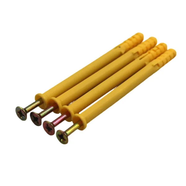 6x80mm Wall Plug & Screw Set 500g Pack, Wall Anchors AY264-004