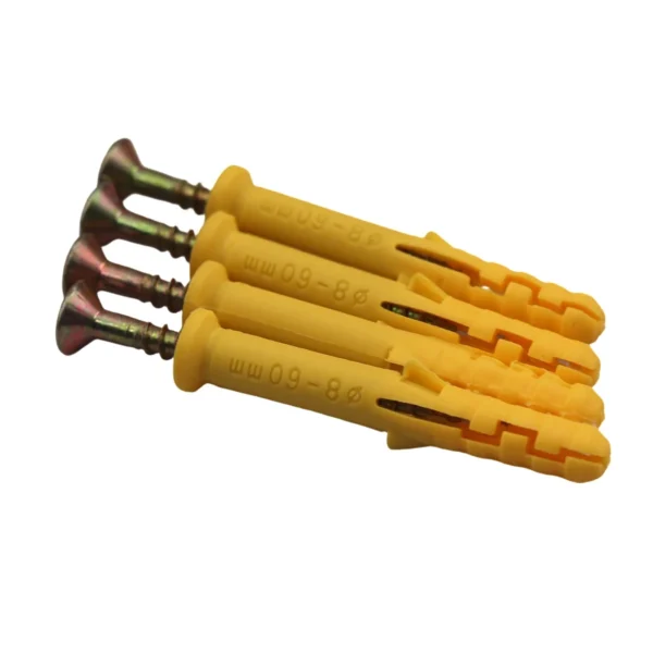 8x60mm Wall Plug & Screw Set 500g Pack, Wall Anchors AY264-006