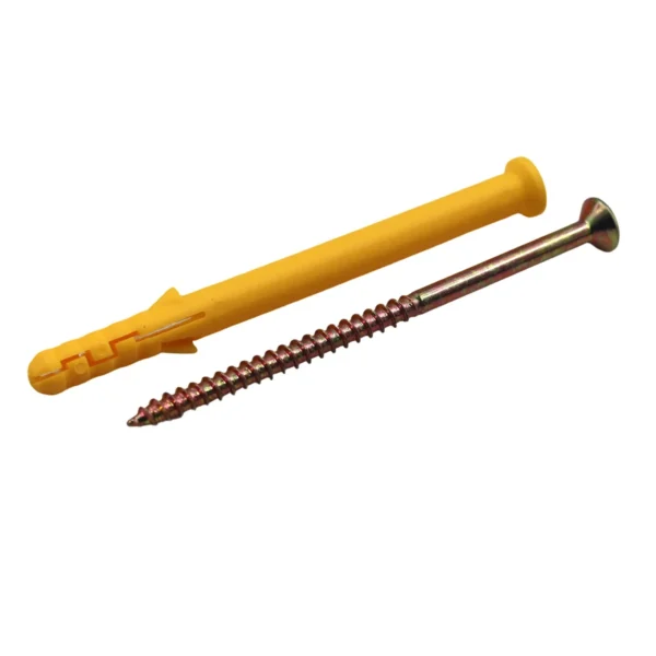 8x100mm Wall Plug & Screw Set 500g Pack, Wall Anchors AY264-008