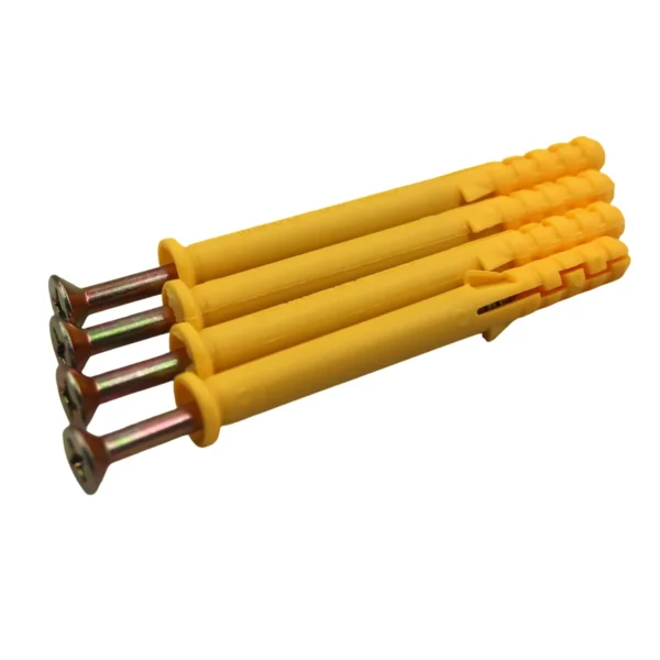 8x80mm Wall Plug & Screw Set 500g Pack, Wall Anchors AY264-007