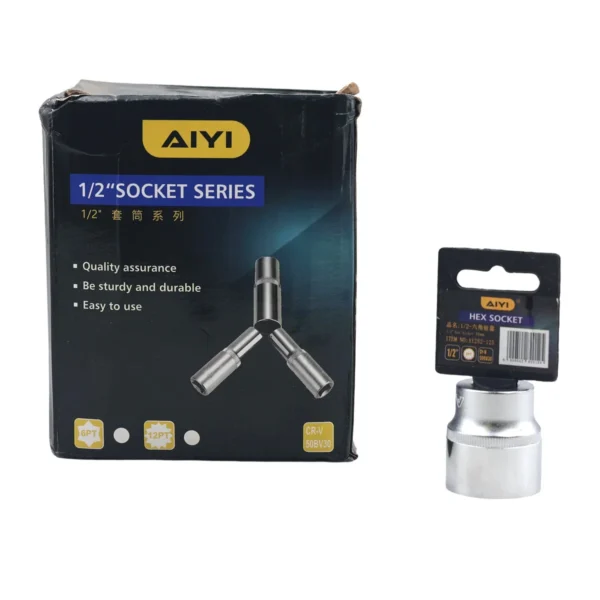 AiYi 1/2" Short hex socket 6PT 30mm AY282-125
