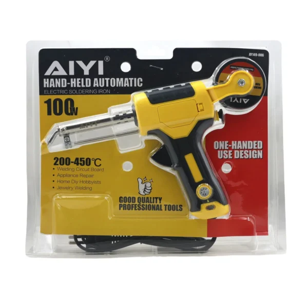 AIYI 100W Adjustable Temperature Soldering Iron with Solder Wire Feeder 200-450°C AY149-006