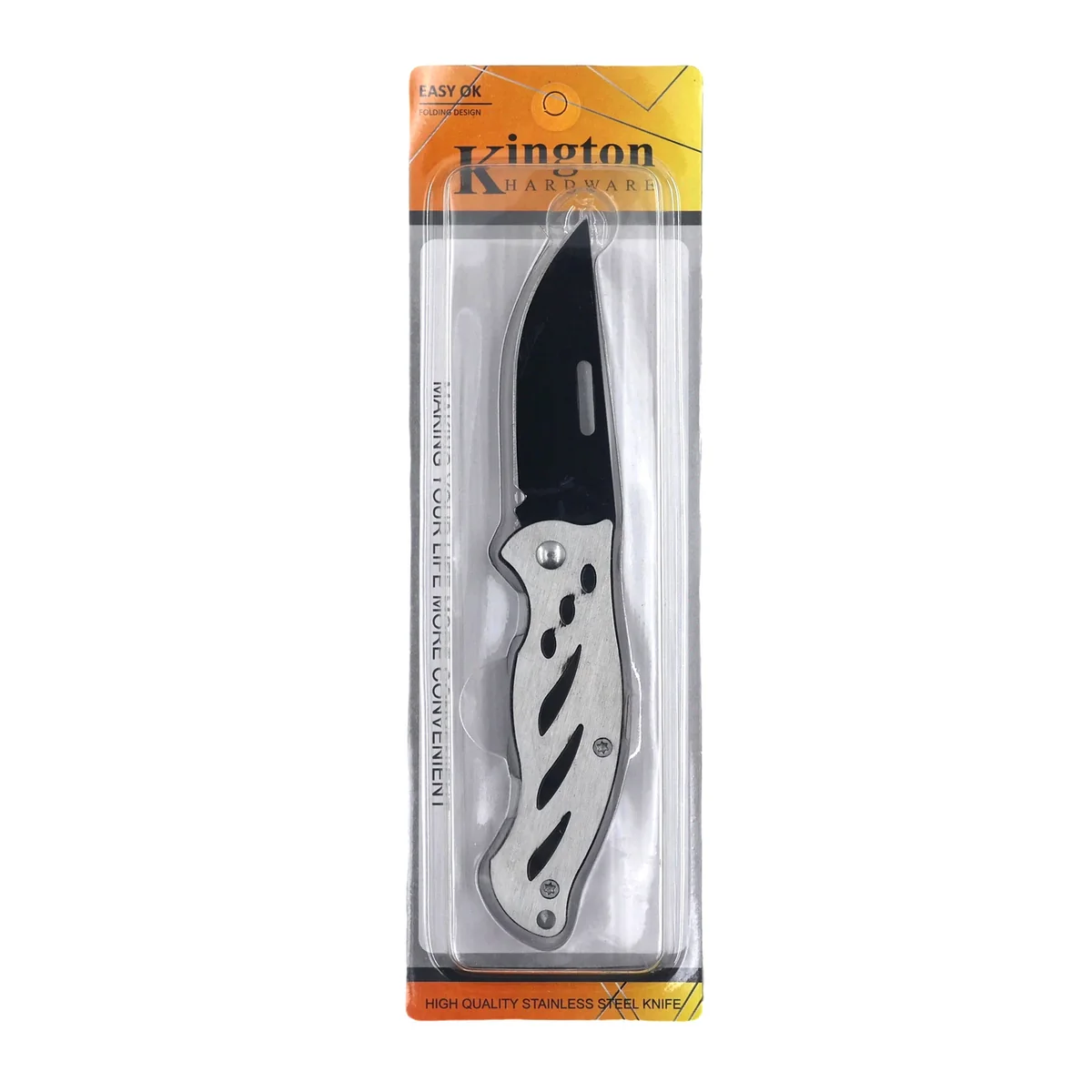 Folding Pocket Knife - 16cm Compact Stainless Steel Utility Knife AY035-001