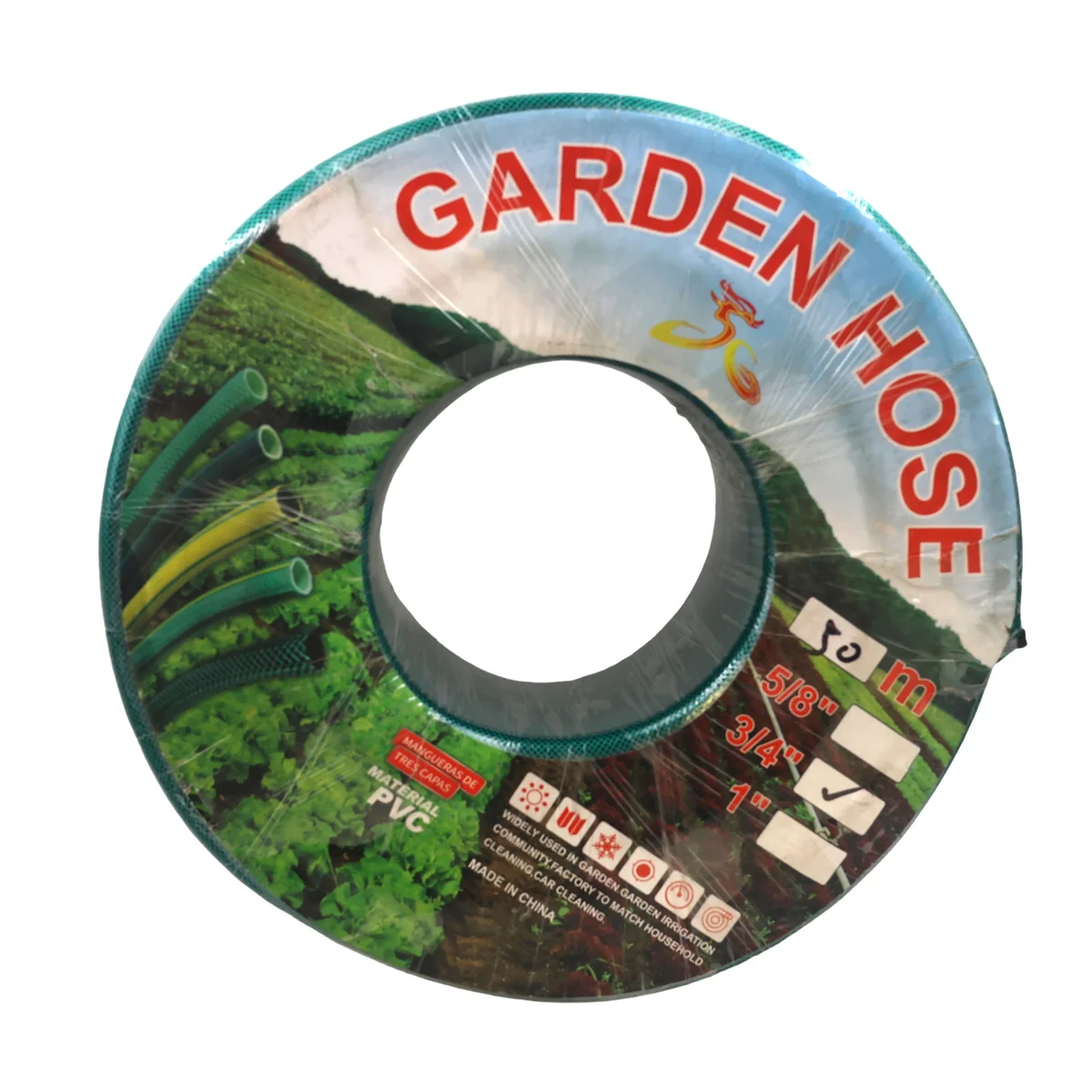 3/4" PVC Garden Hose Pipe 50m - Flexible Watering Hose for Home and Outdoor Use - Image 2