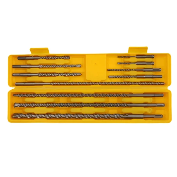 AIYI 11 Piece SDS Masonry Drill Bit Set, Tungsten Carbide Tip Concrete Drill Bits Kit AY025-006