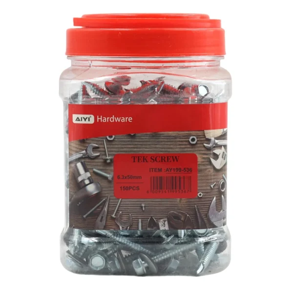 AIYI 150 Piece 6.3 x 50mm Tek Screws with Washer AY199-536