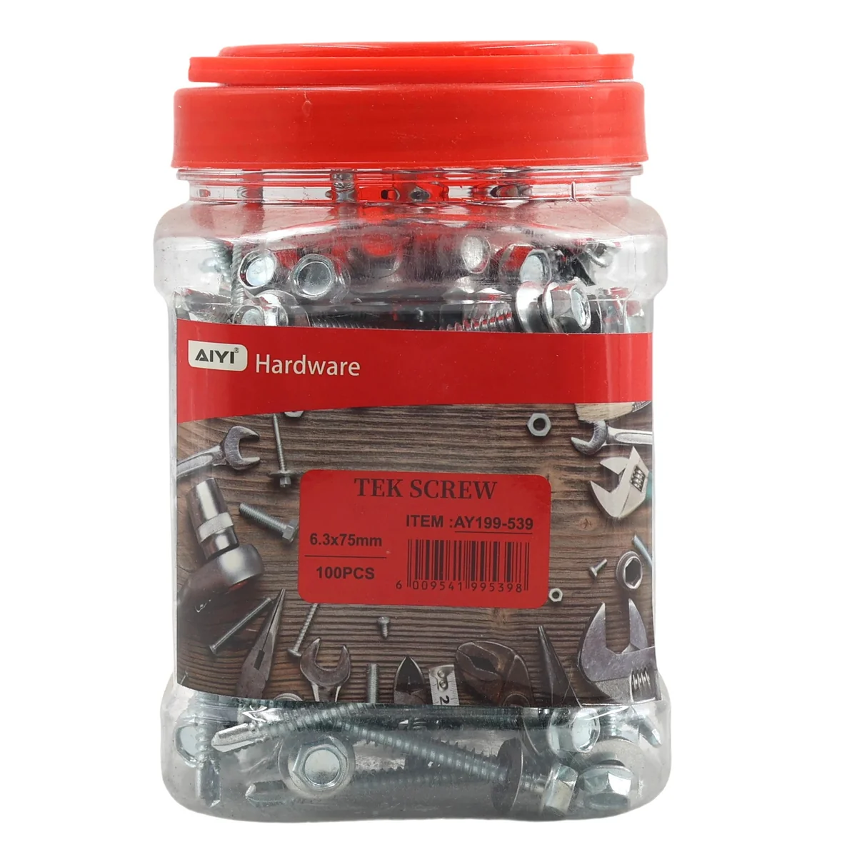 AIYI 100 Piece 6.3 x 75mm Tek Screws with Washer AY199-539