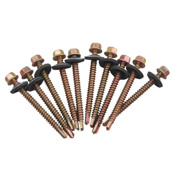 AIYI 150 Piece 5.5 x 60mm Self-Drilling Tek Screws with Washer AY199-310