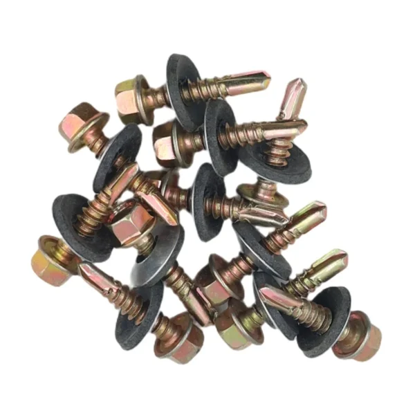 AIYI 200 Piece 5.5 x 25mm Self-Drilling Tek Screws with Washer AY199-306