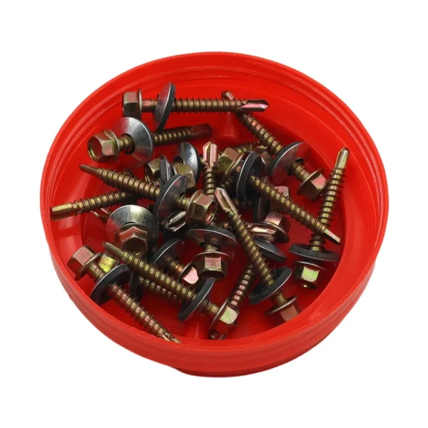 AIYI 200 Piece 5.5 x 40mm Self-Drilling Tek Screws with Washer AY199-308