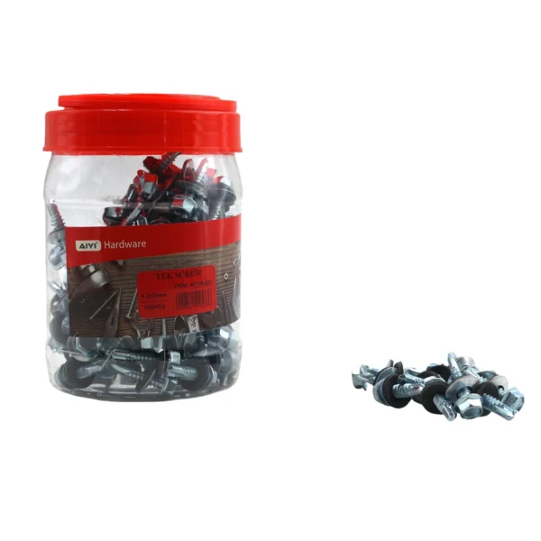 AIYI 150 Piece 6.3 x 25mm Tek Screws with Washer AY199-533
