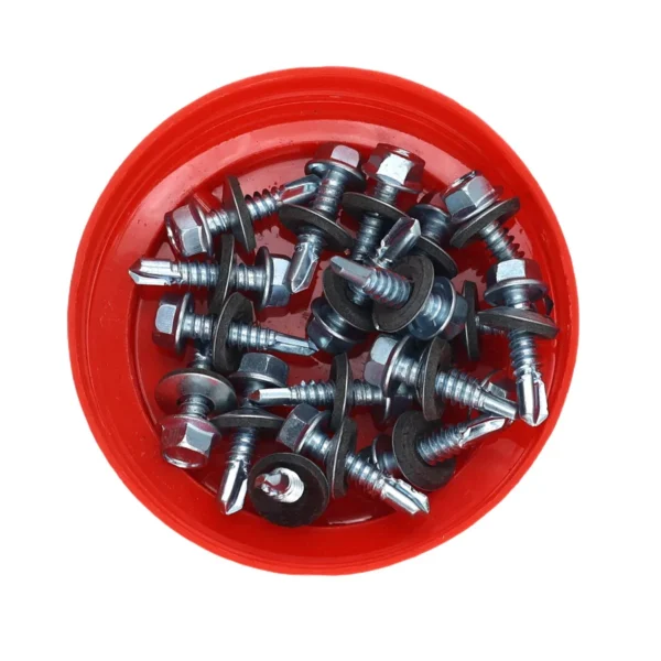 AIYI 150 Piece 6.3 x 25mm Tek Screws with Washer AY199-533