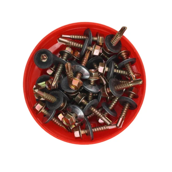 AIYI 150 Piece 5.5 x 30mm Self-Drilling Tek Screws with Washer AY199-307