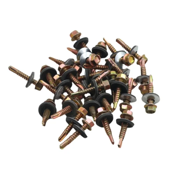AIYI 150 Piece 5.5 x 30mm Self-Drilling Tek Screws with Washer AY199-307