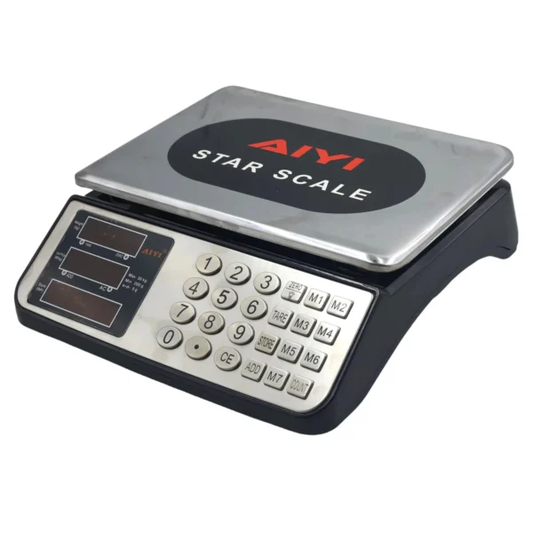 AIYI 30kg Digital Price Computing Scale - Electronic Retail Weighing Scale with Charger Included AY151-001