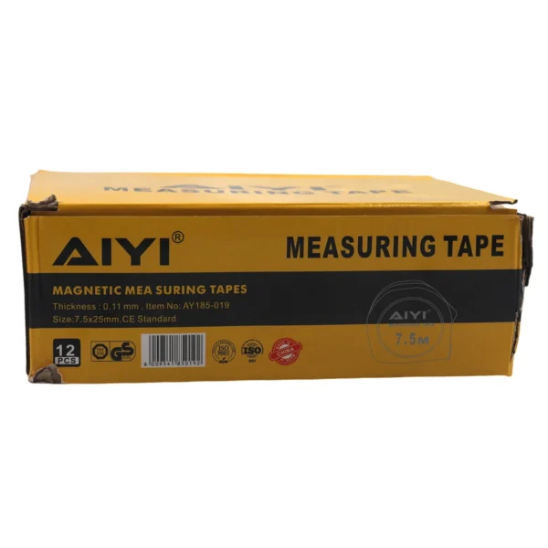Yellow measuring tape 7.5m AY185-019