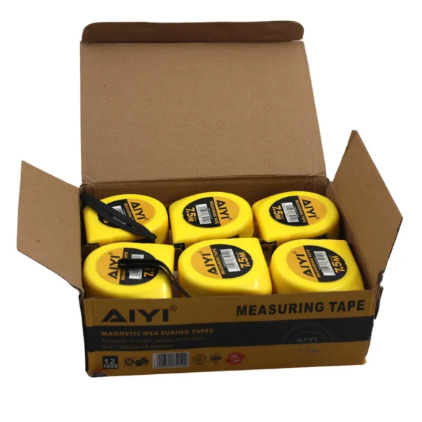 Yellow measuring tape 7.5m AY185-019