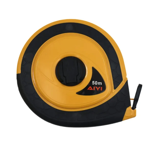 AIYI 50m Long Fibre Glass Measuring Tape with Reel Case AY161-003