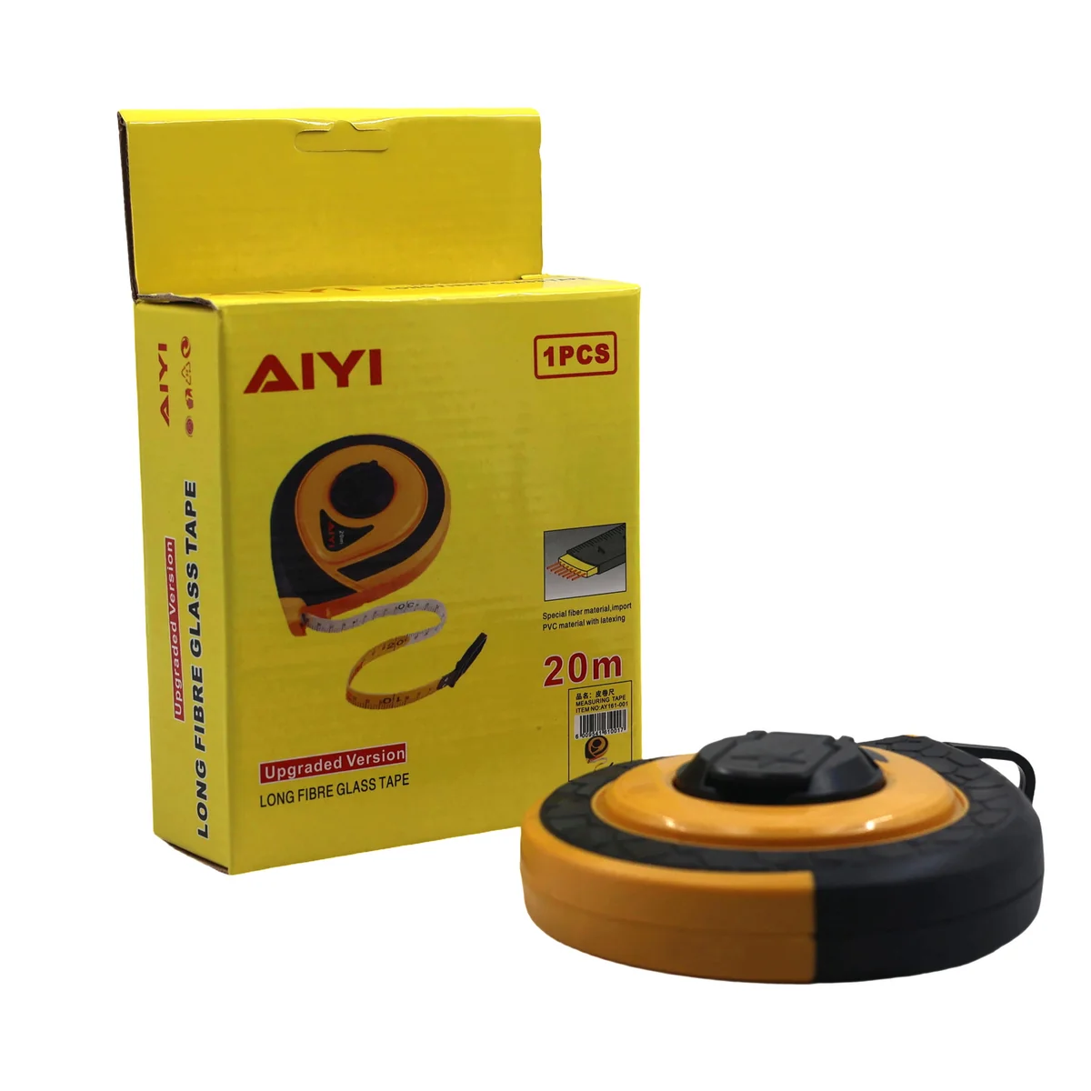 AIYI 20m Fibre Glass Measuring Tape with Reel Case AY161-001 - Image 3