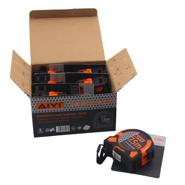 AIYI Magnetic measuring tapes black&orange 7.5m AY185-003