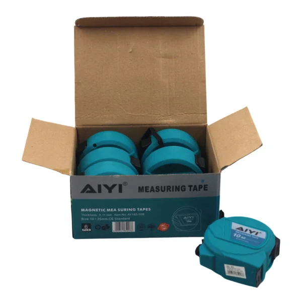 AIYI Magnetic measuring tapes blue 10m AY185-008