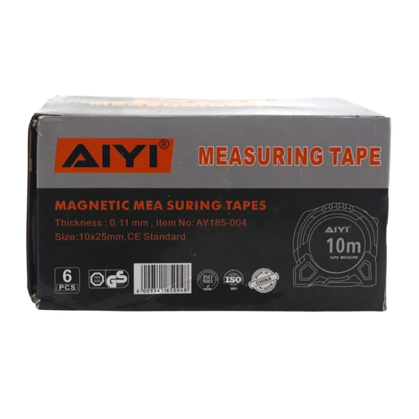 AIYI Magnetic measuring tapes black&orange 10m AY185-004