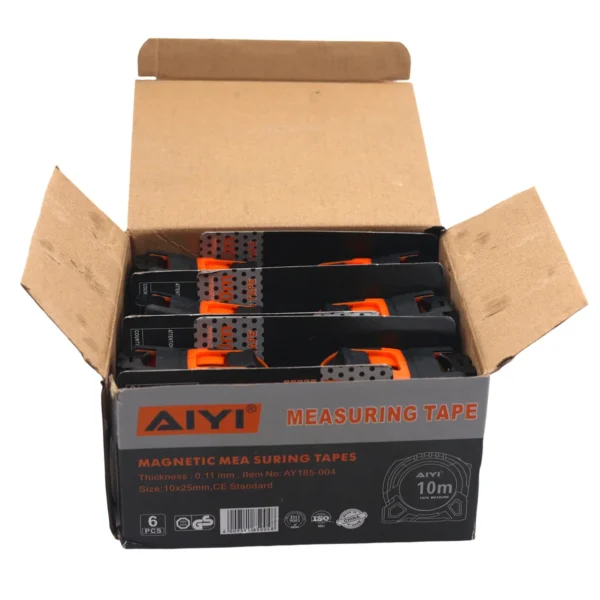 AIYI Magnetic measuring tapes black&orange 10m AY185-004