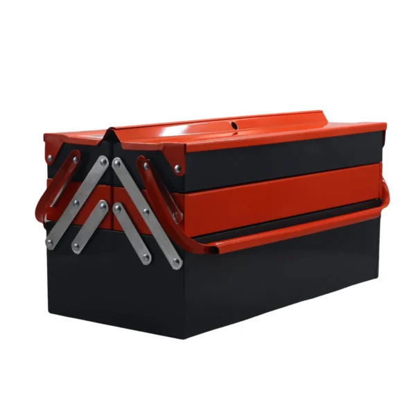 AIYI 42cm Metal Toolbox with Carry Handle, Foldable Multi-Layer Tool Storage AY115-002