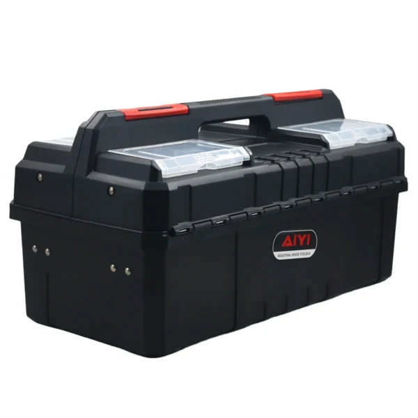 AIYI 20-Inch Plastic Toolbox with Carry Handle, Foldable Multi-Layer Storage Organizer AY162-008