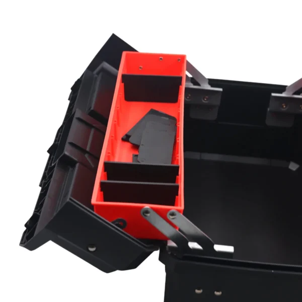 AIYI 20-Inch Plastic Toolbox with Carry Handle, Foldable Multi-Layer Storage Organizer AY162-008