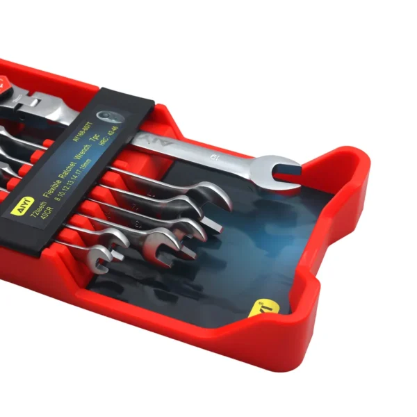 AIYI 7-Piece Flexible Head Ratchet Spanner Set, 8 to 19mm AY168-607T