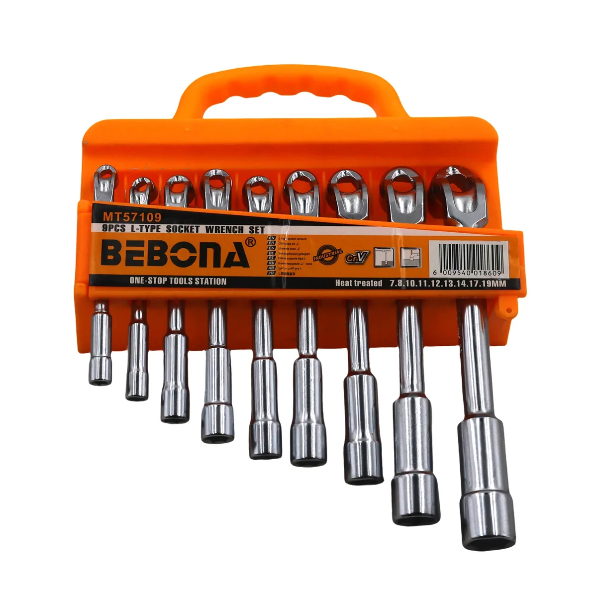 9-Piece L-Type Socket Spanner Set 7–19mm CR-V AY001-860