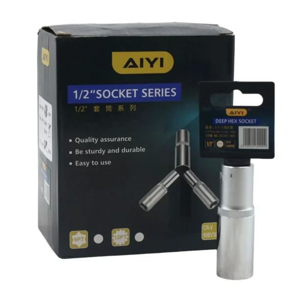 AiYi 1/2" Deep hex socket 6PT 18mm AY282-002