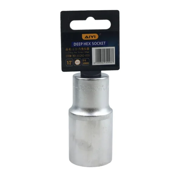 1/2" Deep hex socket 6PT 23mm AY282-033