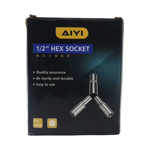 1/2" Deep hex socket 6PT 27mm AY282-036