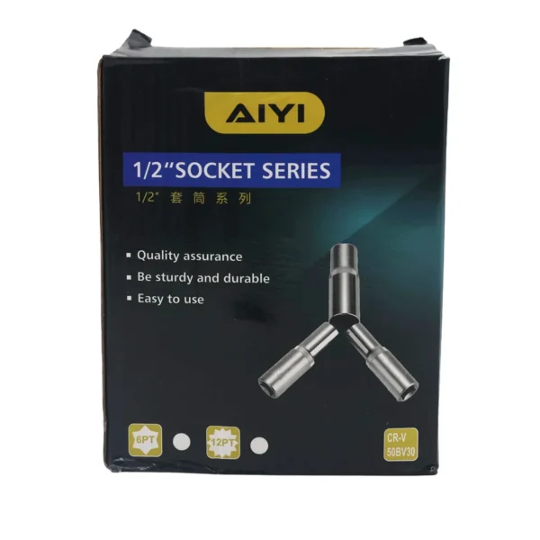 1/2" Bihex socket short 12PT 27mm AY282-378