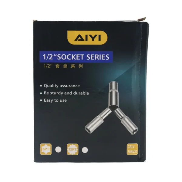AiYi 1/2" Short hex socket 6PT 22mm AY282-101