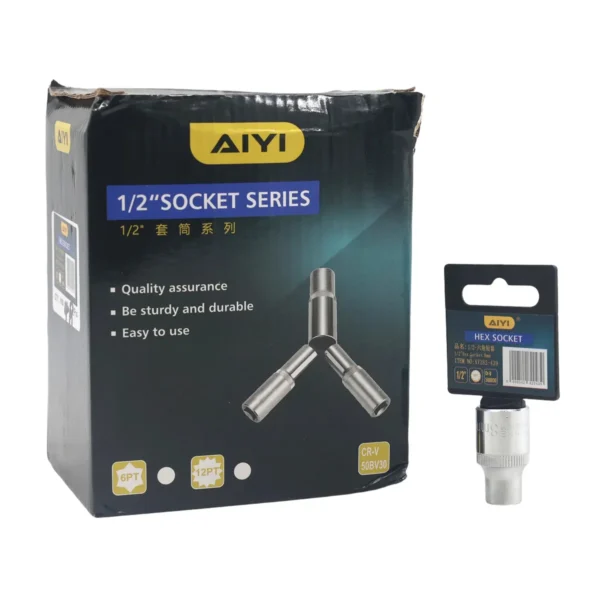 AiYi 1/2" Short hex socket 6PT 8mm AY282-439