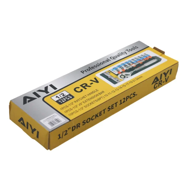 1/2 12Pcs Dr.Socket sets(Black shelf) AY187-010