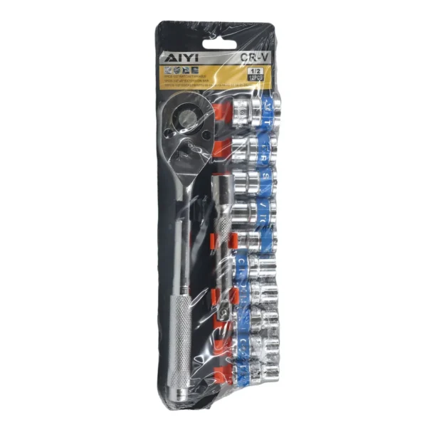 1/2 12Pcs Dr.Socket sets(Black shelf) AY187-010