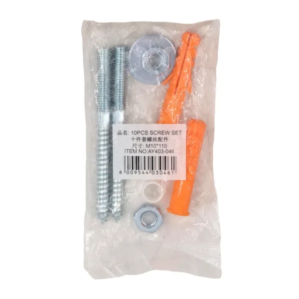 10-Piece Screw Fixing Set M10 x 110mm AY403-046