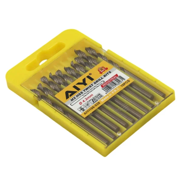 AIYI M2 Hss twist drill bits 10pcs 4.2mm AY198-028